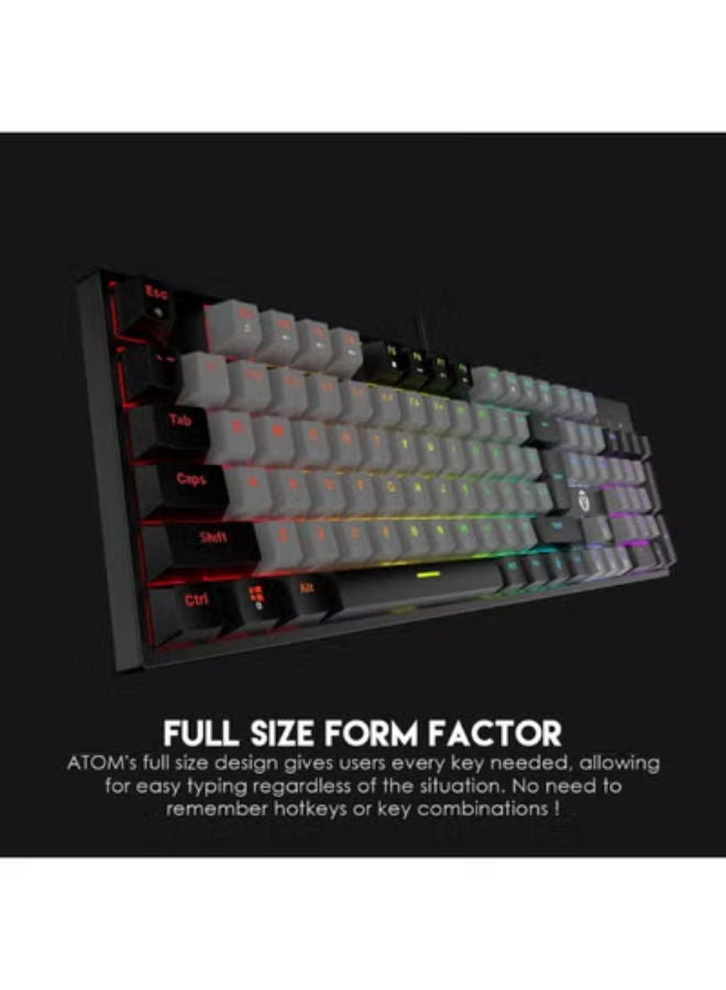 فانتيك لوحة مفاتيح ميكانيكية Mk886V2 Atom 104 إصدار Sumi بمفاتيح زرقاء - Image 3